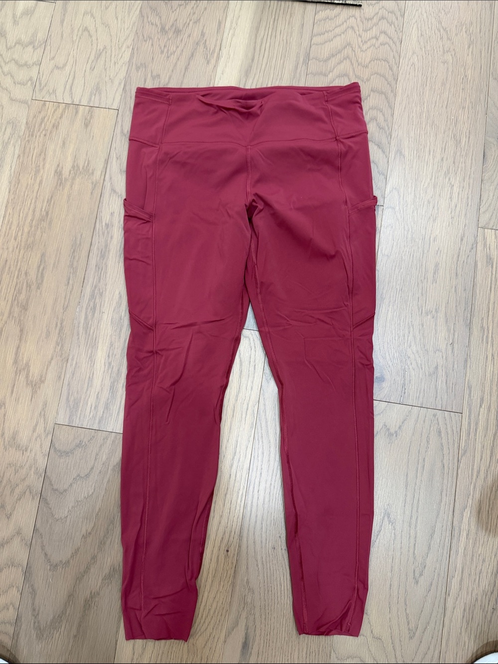 lululemon athletica Burgundy High-Rise Leggings with Side Pockets